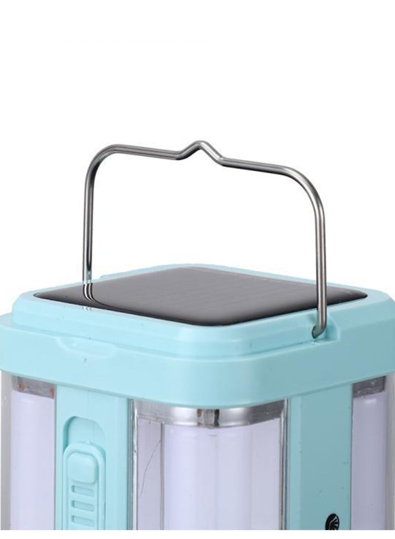 Emergency Light WD-7977S  Solar LED Rechargeable Hand Hold Lamp Battery 1200mAh 2 Step Push Switch Handle 5.5DC/Round Plug Port Round Plug Charging Wire - Image 4