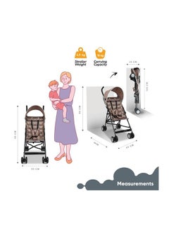 Nurtur عربة أطفال ريكس باجي خفيفة الوزن متعددة الألوان مع مظلة مدمجة قابلة للطي وحزام كتف للأطفال من 6 إلى 36 شهرًا  - Image 4
