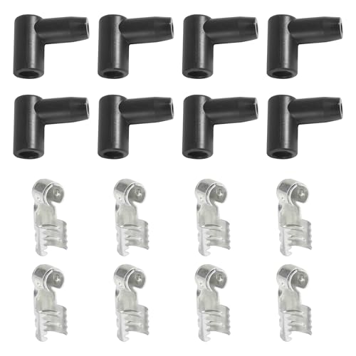 UBOG 8 Pack Spark Plug BootCar Accessories Spark Plug Wire KitSpark Plug Wire Ends and BootsHEI Distributor and Coil Boot Ignition Wire SetFits 610mm Wires for A Wide Range of Applications - Image 1