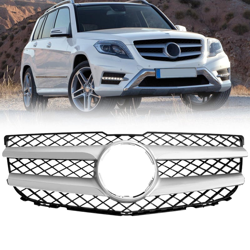 Collect Light Front Bumper Grille For Mercedes Benz GLK250 GLK350 Grill WChrome Molding 20132015 2048802983
