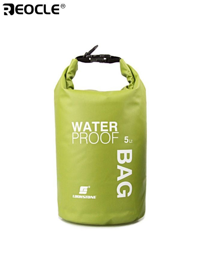 REOCLE 5L Waterproof Bag Wet Dry Separator Large Capacity Zippered Storage Pouch Foldable Bag 250D PVC Mesh Fabric Suitable for Outdoor Activities Like Hiking Rafting Surfing - Image 1
