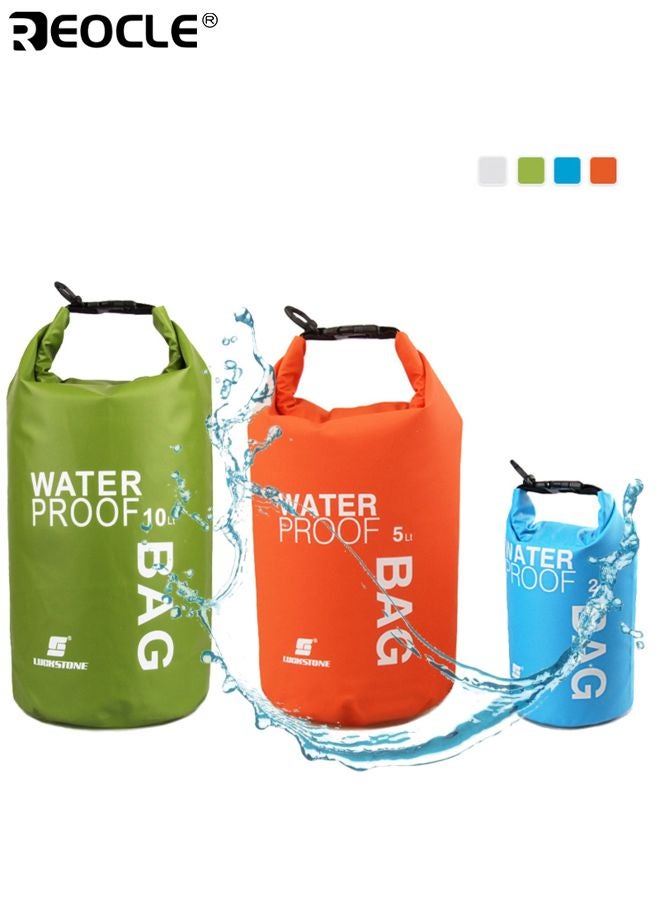 REOCLE 5L Waterproof Bag Wet Dry Separator Large Capacity Zippered Storage Pouch Foldable Bag 250D PVC Mesh Fabric Suitable for Outdoor Activities Like Hiking Rafting Surfing - Image 2