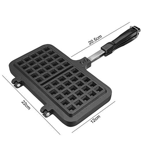 THW® Double Square French Egg Waffle Maker/Metal Waffle Mould/Waffle Pan Cake Mold - Image 2