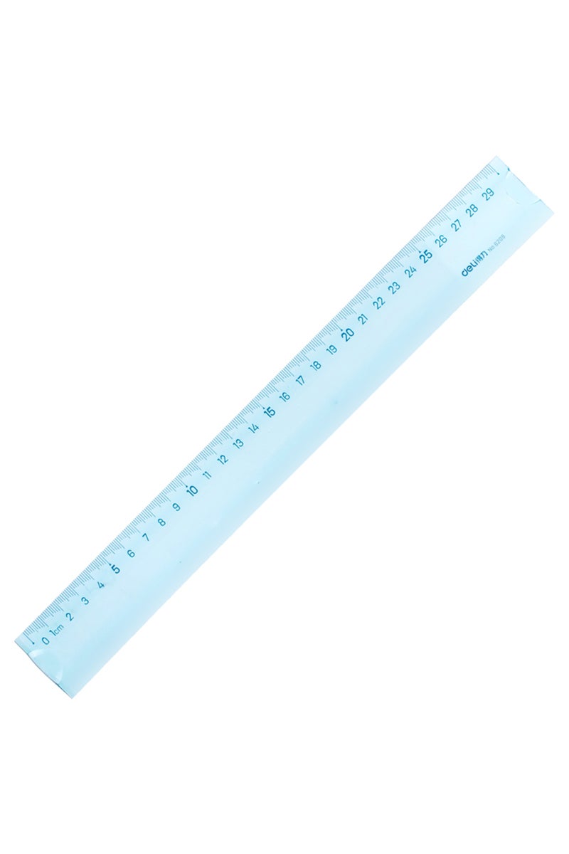 Deli 6209 Ruler, 30cm (12 Inch) Flexible Transparent, Blue/Green – For School & Daily Use - Image 2
