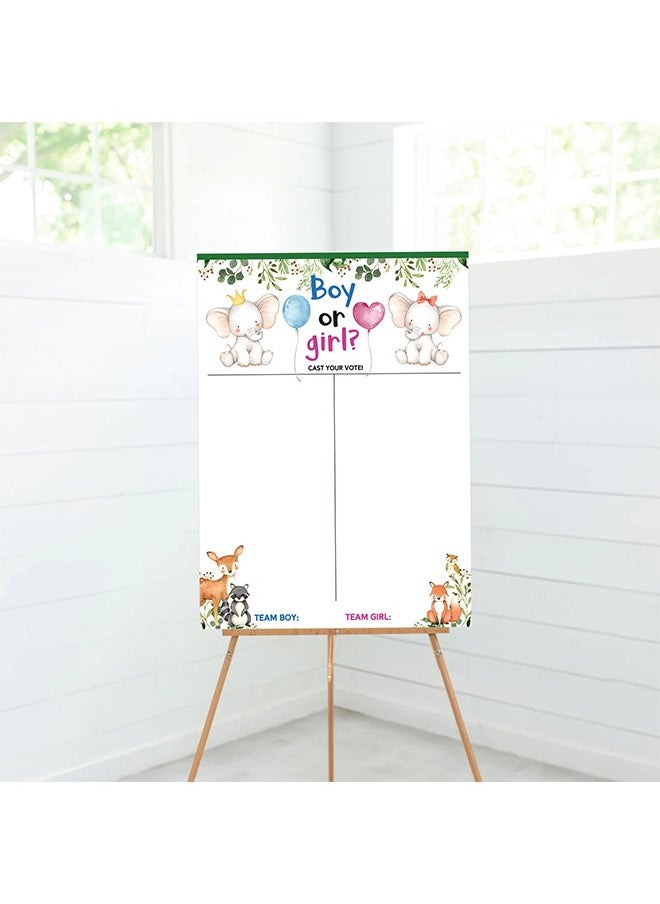 Lemon Baby Gender Reveal Board, Party Supplies Kit with Decorations Games Voting Poster Board Stickers, 18Pcs Boy and Girl Stickers for Party Guests Cast Your Vote Game  - Image 4