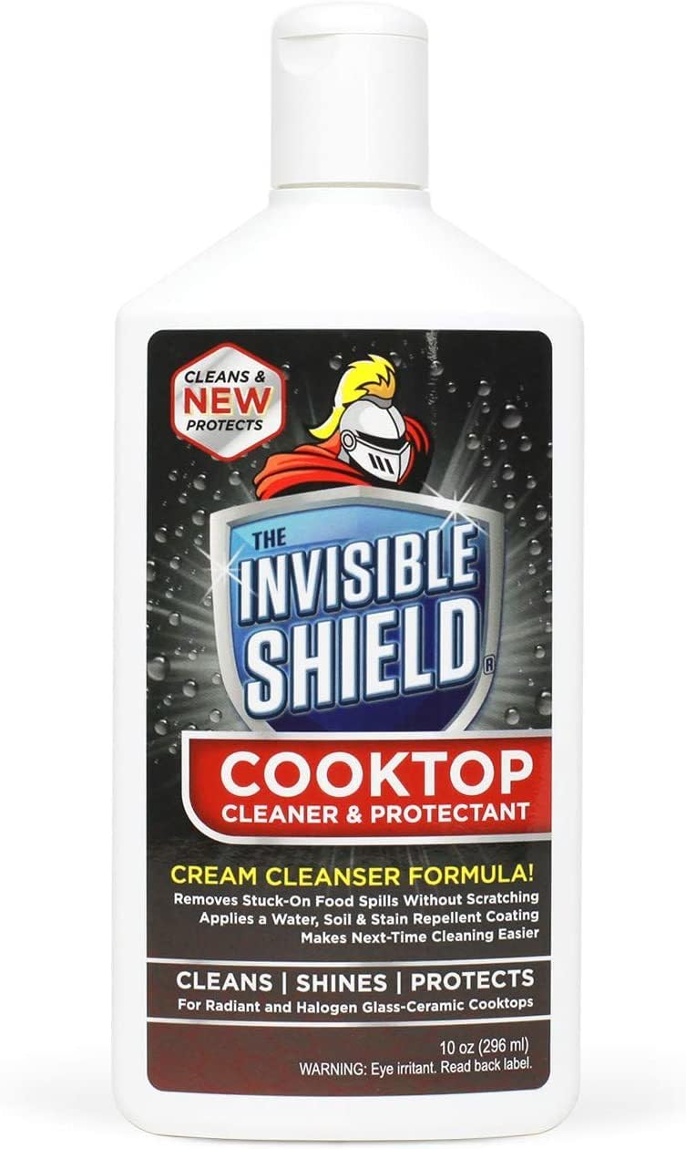 Unelko 61176 Invisible Shield Cooktop Cleaner & Protectant - 10 oz, Safe for Glass, Ceramic, and Smooth Surfaces, Streak-Free Shine - Image 1