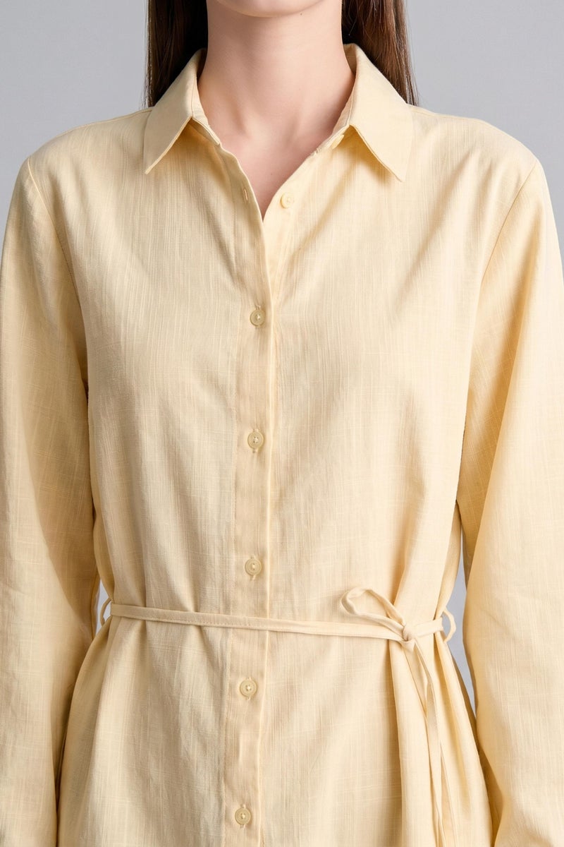 DeFacto Beige Woman Regular Fit Long Sleeve Tunic Casual - Image 4