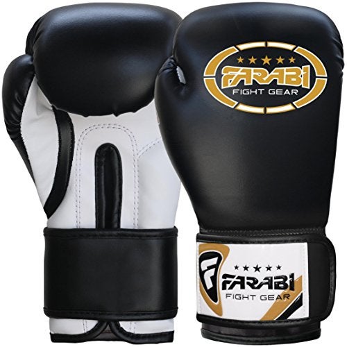 Farabi Sports Kids Boxing Gloves 4-8 oz for Junior, Youth, Boys and Girls - Training Gloves for MMA, Muay Thai & Punching Bag (Black, 8-oz) - Image 4