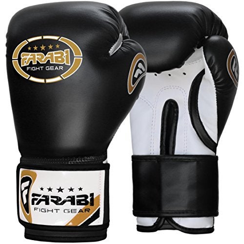 Farabi Sports Kids Boxing Gloves 4-8 oz for Junior, Youth, Boys and Girls - Training Gloves for MMA, Muay Thai & Punching Bag (Black, 8-oz) - Image 5