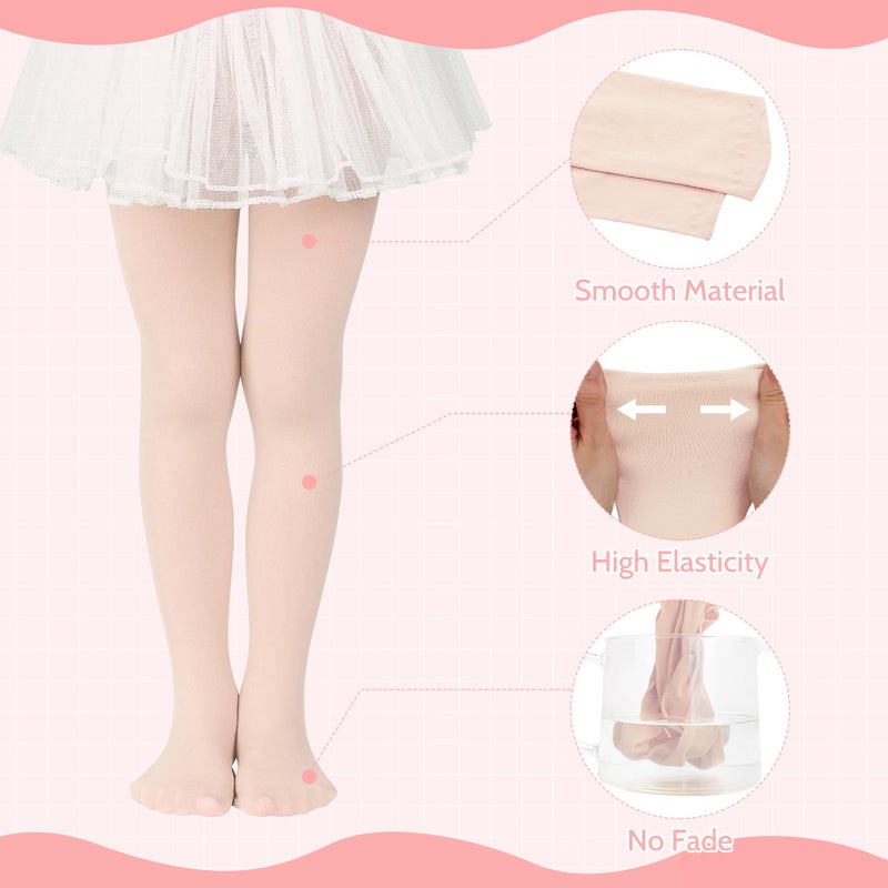 Zando Black Tights for Girls 10-12 - Black Ballet Tights for Girls 10-12 Ultra Soft Elastic Ballet Footed Halloween Tight Girl for Daily School Christmas 9-14 Years - Image 3
