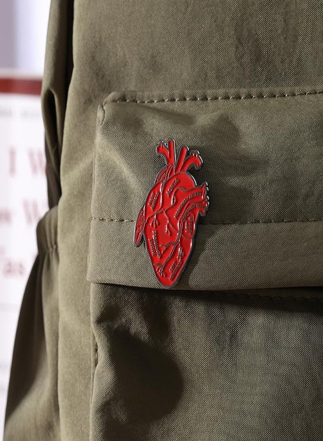 ROFARSO Red Heart Enamel Lapel Pin Set Anatomical Heart Pin, Accessory for Backpacks Clothing Bags Hats Shirts - Image 4