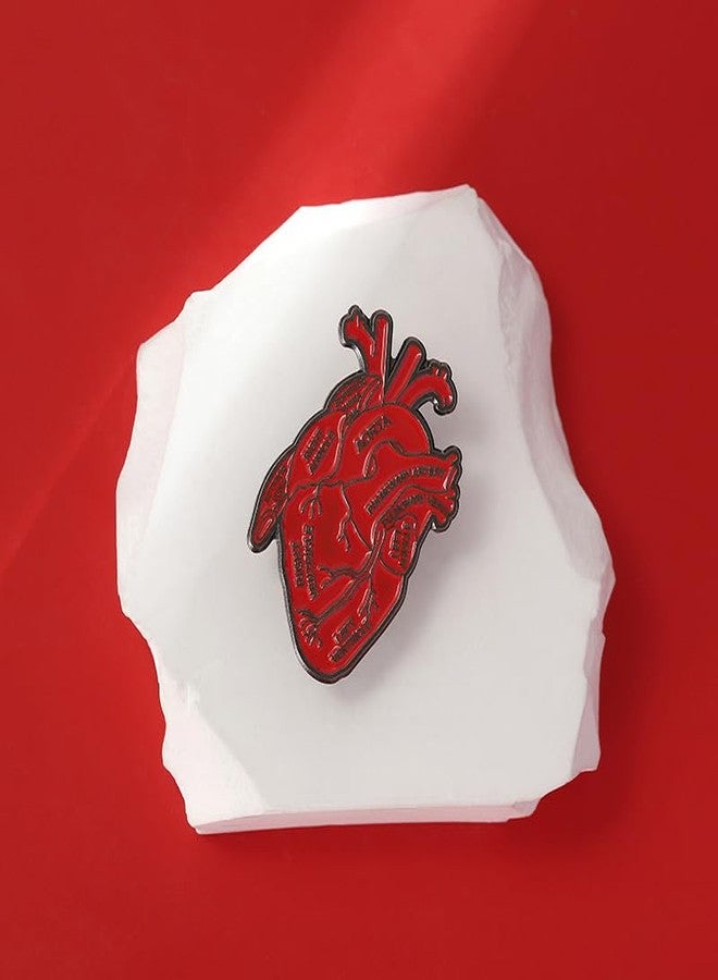 ROFARSO Red Heart Enamel Lapel Pin Set Anatomical Heart Pin, Accessory for Backpacks Clothing Bags Hats Shirts - Image 3
