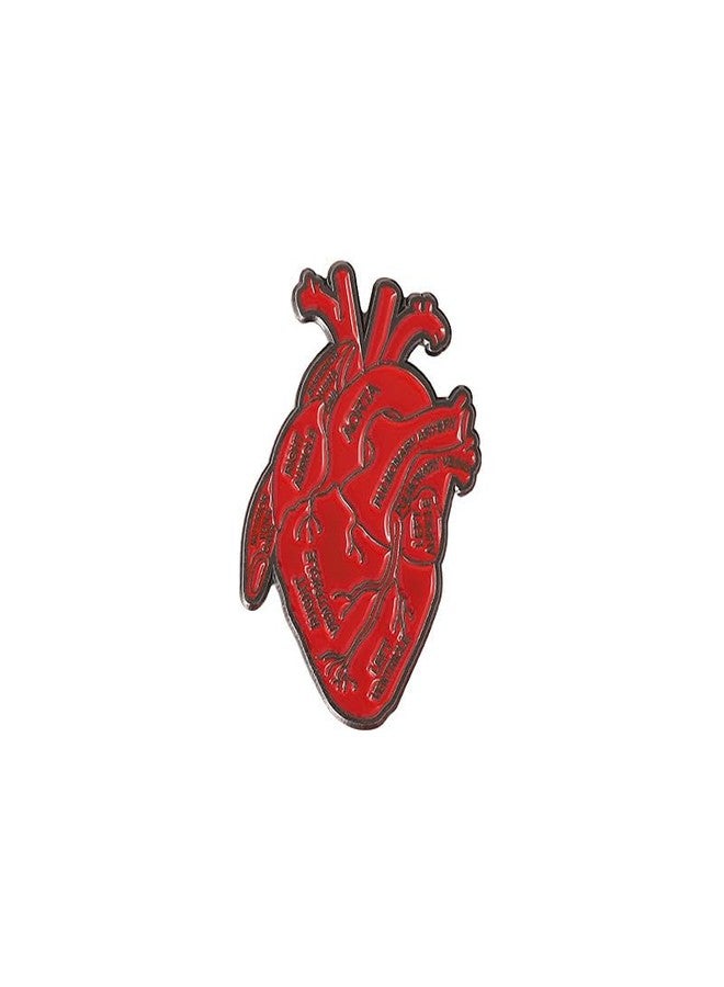 ROFARSO Red Heart Enamel Lapel Pin Set Anatomical Heart Pin, Accessory for Backpacks Clothing Bags Hats Shirts - Image 1