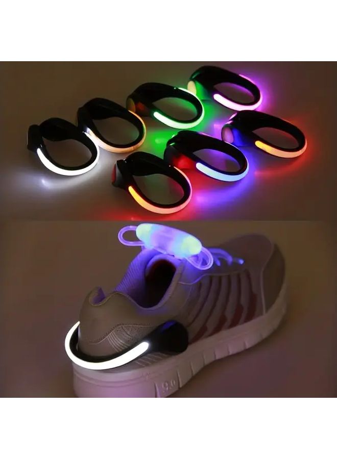 Pink LED Shoe Clip Light For Night Visibility Battery Powered Safety Gear - Image 4