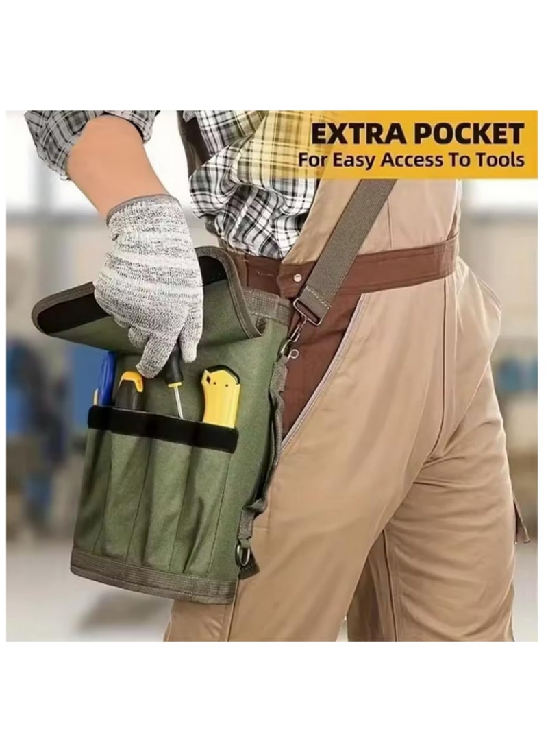 1Pcs Heavy Duty Roll Up Tool Bag Organizer Oxford Fabric Storage for Mechanics Electricians Carpenters Camping Gear Garage with Detachable Pockets Durable Portable Space Saving Design - Image 5