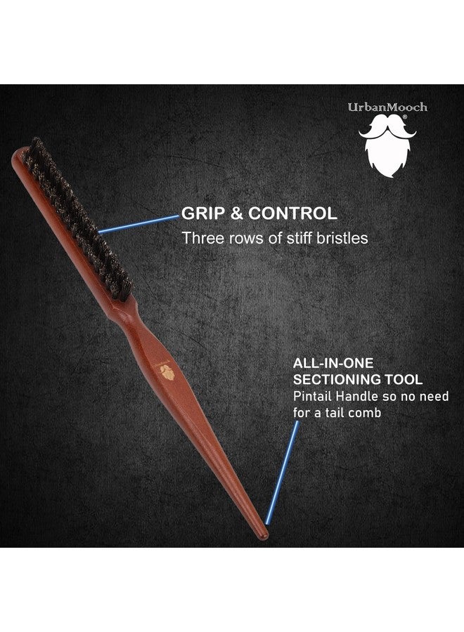 UrbanMooch Boar Bristle Teasing Hair Brush | Boar Bristle Hair Brush For Root Teasing | Adds Volume | Hair Growth | Wooden Hair Brush | For Men & Women - Image 3