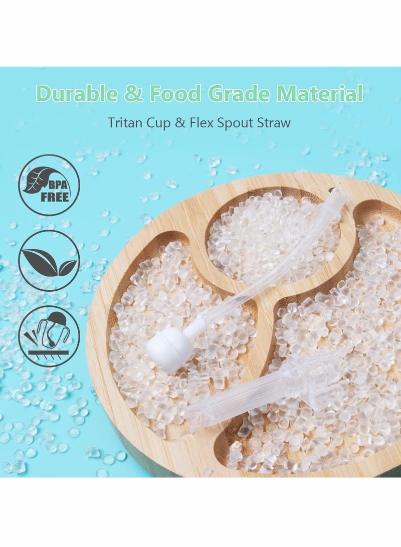 كاست ويف أكواب الشرب للأطفال بعمر 6+ أشهر ، كوب للأطفال بسعة 300 مل مصاصة ثقيلة ومقابض سهلة الإمساك ، زجاجة ماء للأطفال مع غطاء بسيط قابل للطي ، كوب تدريب للشرب المستقل ، كوب للأطفال الصغار خالٍ من الانسكاب 36 - Image 5