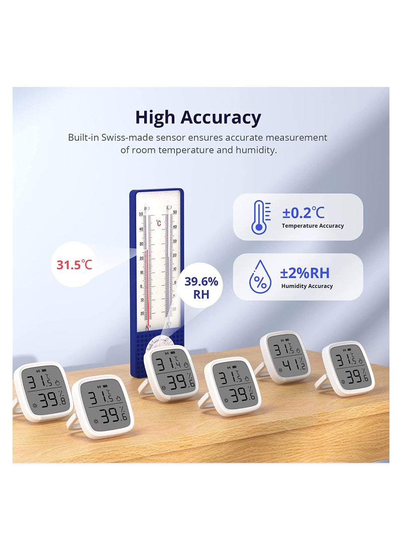 Zigbee Indoor Temperature Humidity Sensor, SNZB-02D LCD Zigbee Thermometer Hygrometer, Works with Alexa & Google Home for Remote Monitoring and Home Automation, ZigBee 3.0 Hub Required, 1-Pack