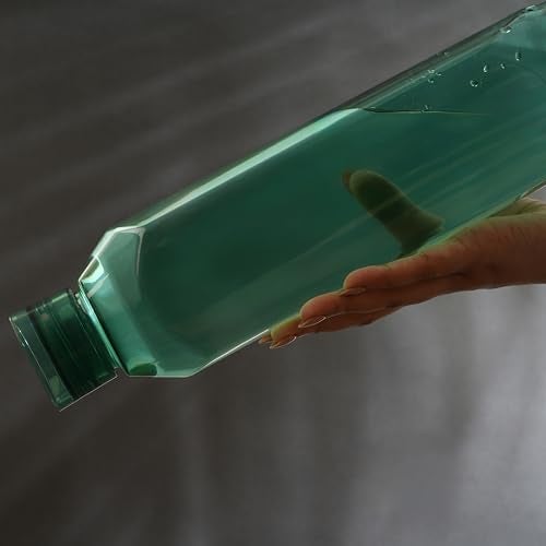 Nayasa Space Plastic Water Bottle 1150 ml | Set of 5 | BPA-Free Fridge Bottle for Home, Office, School, Gym | Leak-Proof & Durable | Green - Image 3