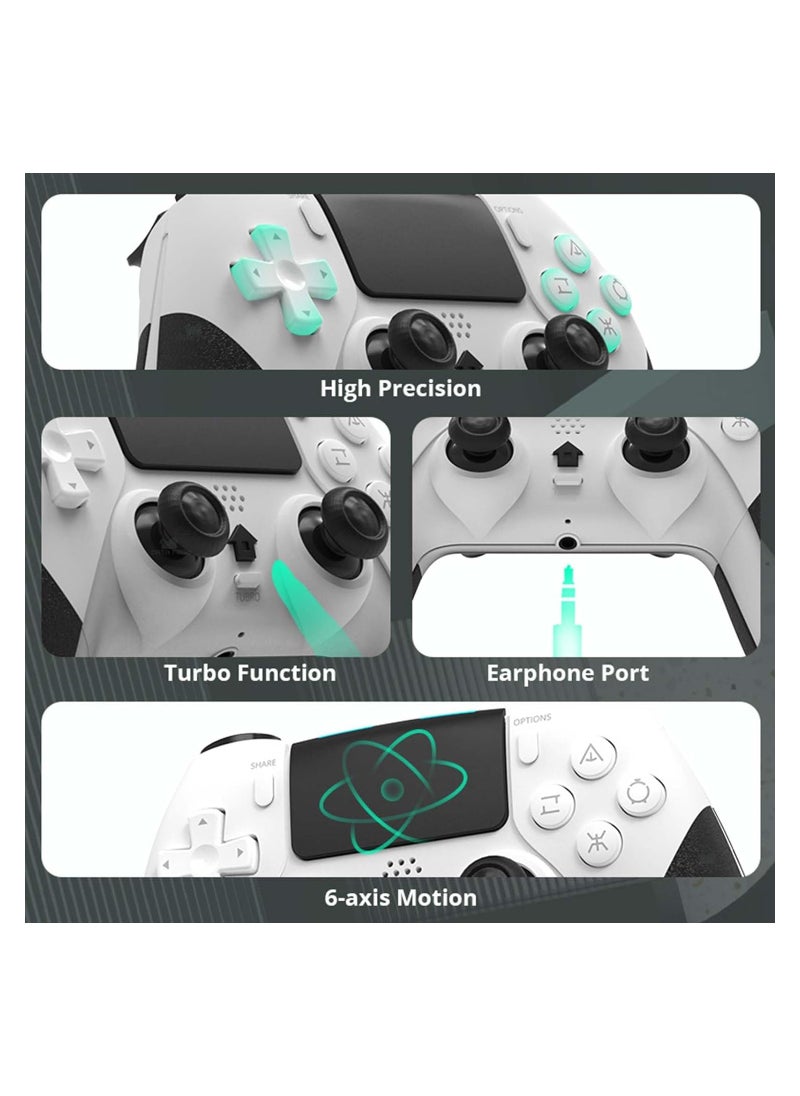 GUDOO Wireless Pro Controller Compatible with PS4 /PS4 Pro/PS4 Slim Console, Gaming Remote with Built-in 800mAh Rechargeable Battery, Precise Joystick, Audio, Turbo, Advanced Buttons Programming  - Image 4