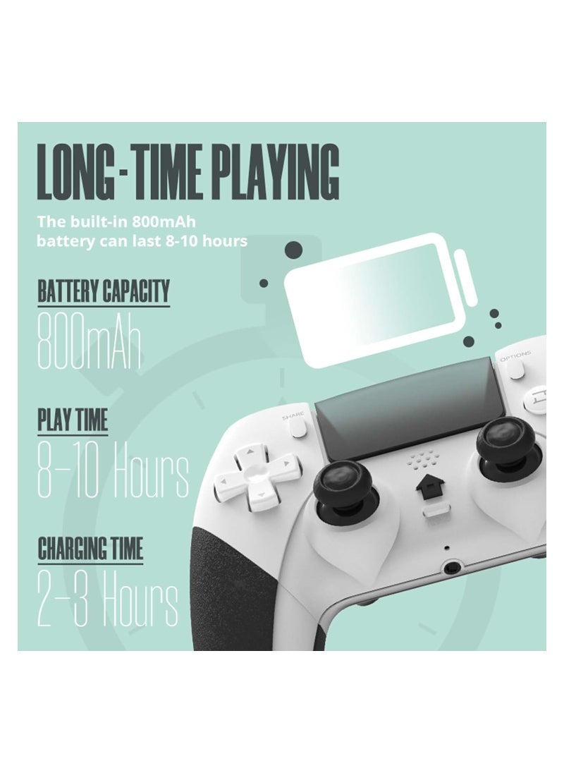 GUDOO Wireless Pro Controller Compatible with PS4 /PS4 Pro/PS4 Slim Console, Gaming Remote with Built-in 800mAh Rechargeable Battery, Precise Joystick, Audio, Turbo, Advanced Buttons Programming  - Image 5