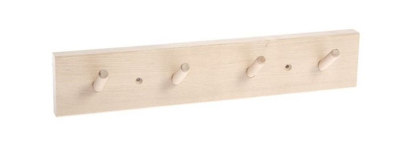Iris Hantverk Birch Wood Wall Rack with 4 Hooks - Image 3