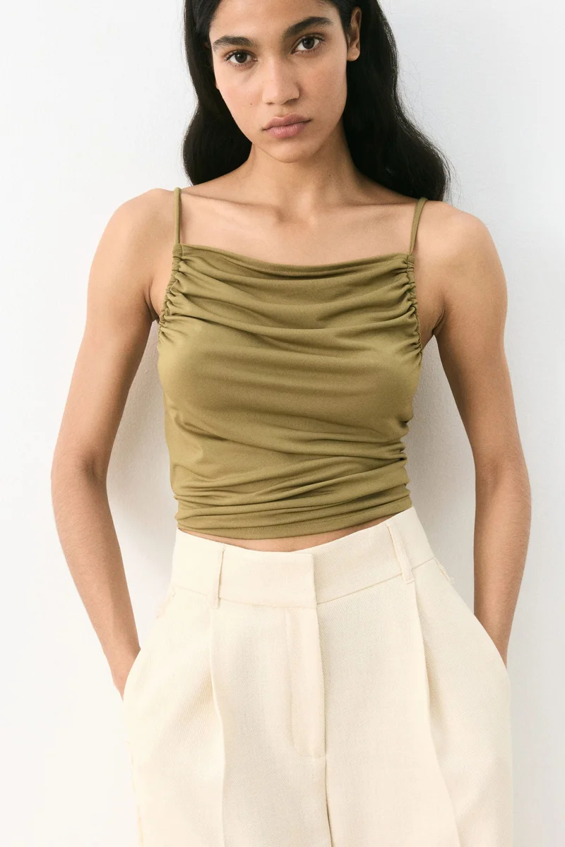 H&M Ruched strappy top