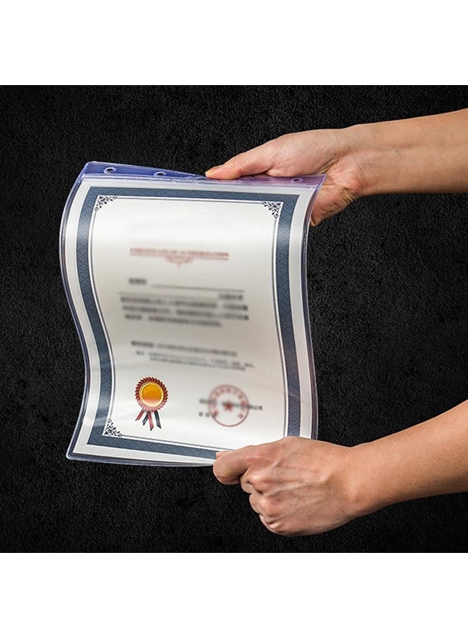 بيبيل 10 عبوات من حاملي تذاكر العمل، 8 1/2 بوصة × 11 بوصة، واقيات صفحات بسحاب مقاومة للماء شديدة التحمل، حاملات تذاكر متجر تخزين المستندات الجافة (Clearvertical) - Image 5