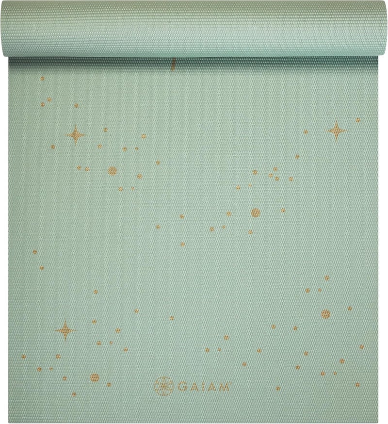 Gaiam Yoga Mat - Premium 6mm Print Extra Thick Non Slip Exercise & Fitness Mat for All Types of Yoga, Pilates & Floor Workouts (68"L x 24"W x 6mm Thick) - Image 1