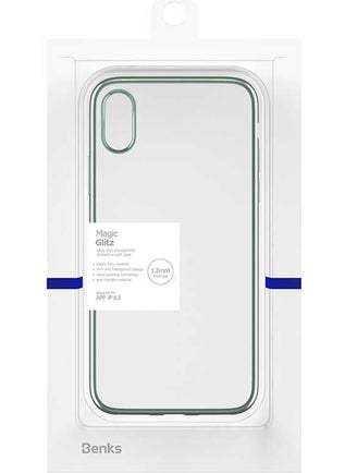 Benks Apple iPhone Xs Max 6.5 Corners Glossy Color Magic Glitz Transparent Cover  - Image 1