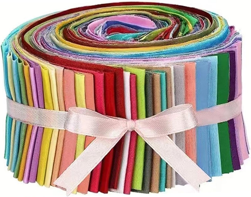 40 Pieces Fabric Strips Bundles Cotton Quilting Patchwork Craft Precut Floral Cloth Suitable for Handmade Wallets Toys Table Mats Gift - Image 1