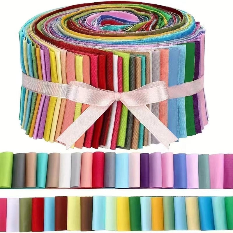 40 Pieces Fabric Strips Bundles Cotton Quilting Patchwork Craft Precut Floral Cloth Suitable for Handmade Wallets Toys Table Mats Gift - Image 2