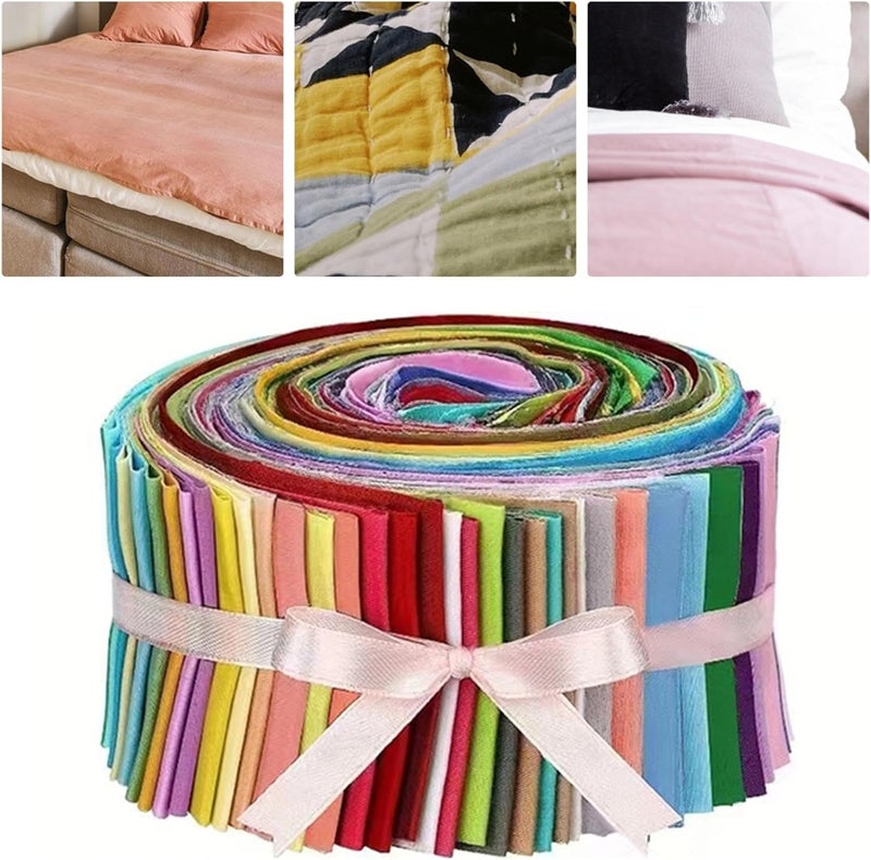 40 Pieces Fabric Strips Bundles Cotton Quilting Patchwork Craft Precut Floral Cloth Suitable for Handmade Wallets Toys Table Mats Gift - Image 3