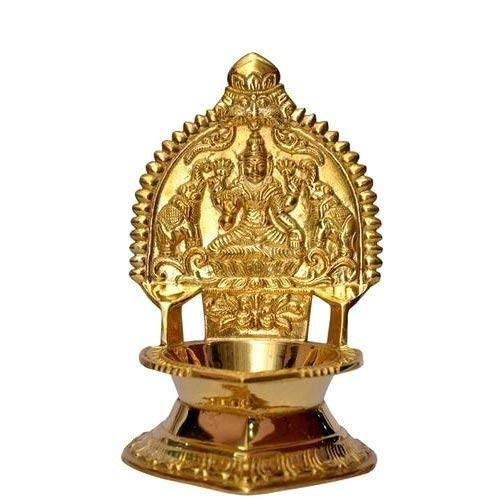 ROLIMOLI Pure Brass Laxmi Kamakshi Diya Oil Lamp for Home Mandir Decoration Dia Special for Navratri (Height : 9cm | Weight : 78gm approxe) - Image 5
