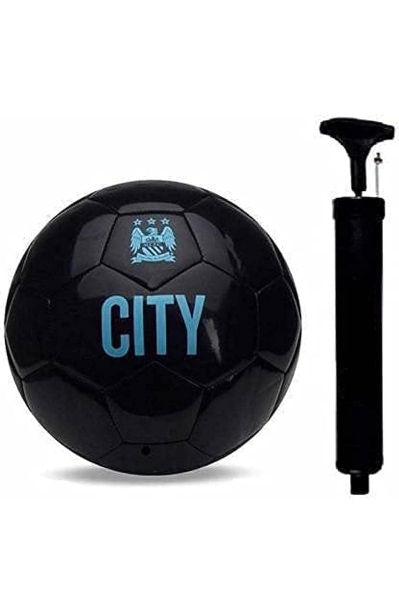 CRAZX Hand Stitched Soccer Football | Suitable for Hard Ground Without Grass | Training Ball | Soccer Ball | for Men/Women | Football Size - 5 with Pump (City) - Image 1