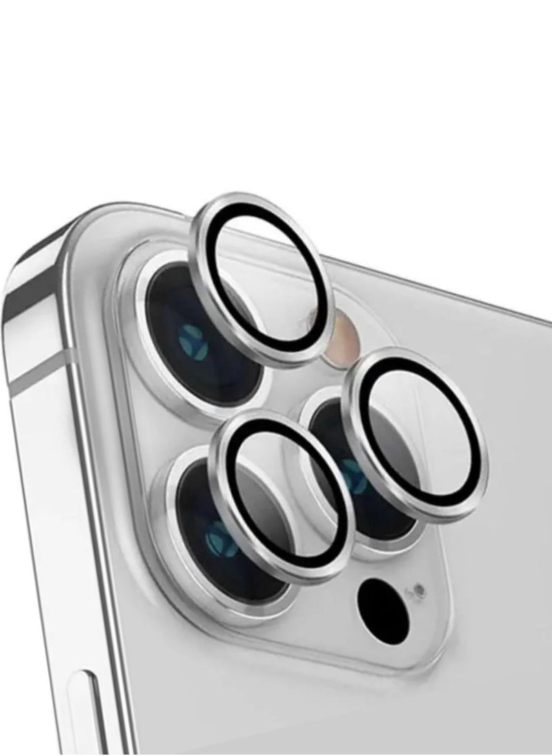 LIMITLESS iPhone 14 Pro Max iPhone 14 Pro Camera Lens Protector with Tempered Glass Screen Protector Accessories, Scratch Resistant, Easy to Install (SILVER , iPhone 14 Pro/14 Pro Max) 
