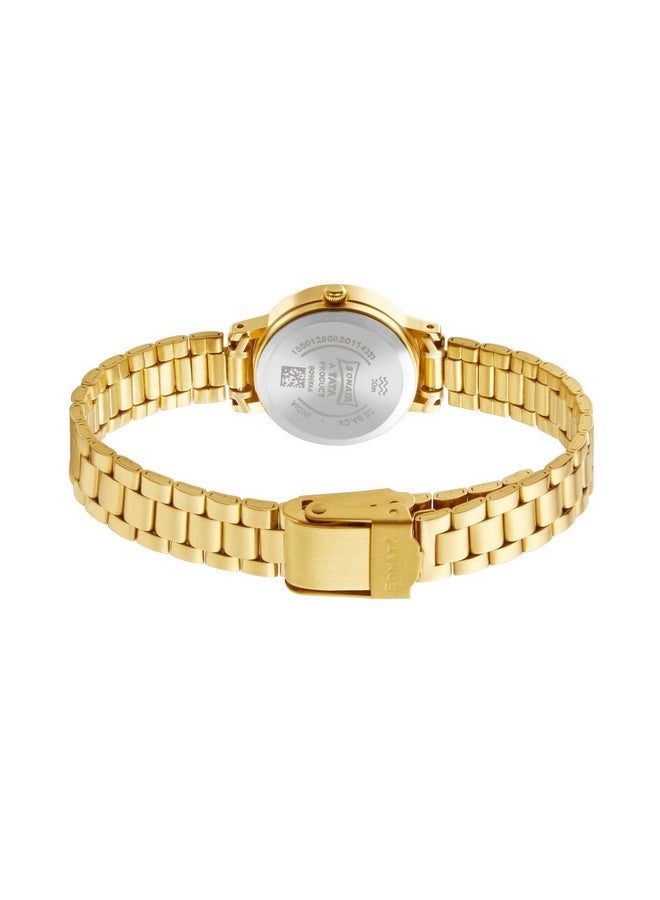 سوناتا ساعة سوناتا إسينشالز للنساء بمينا بيضاء وحزام من الفولاذ المقاوم للصدأ - NS8096YM06 - Image 4