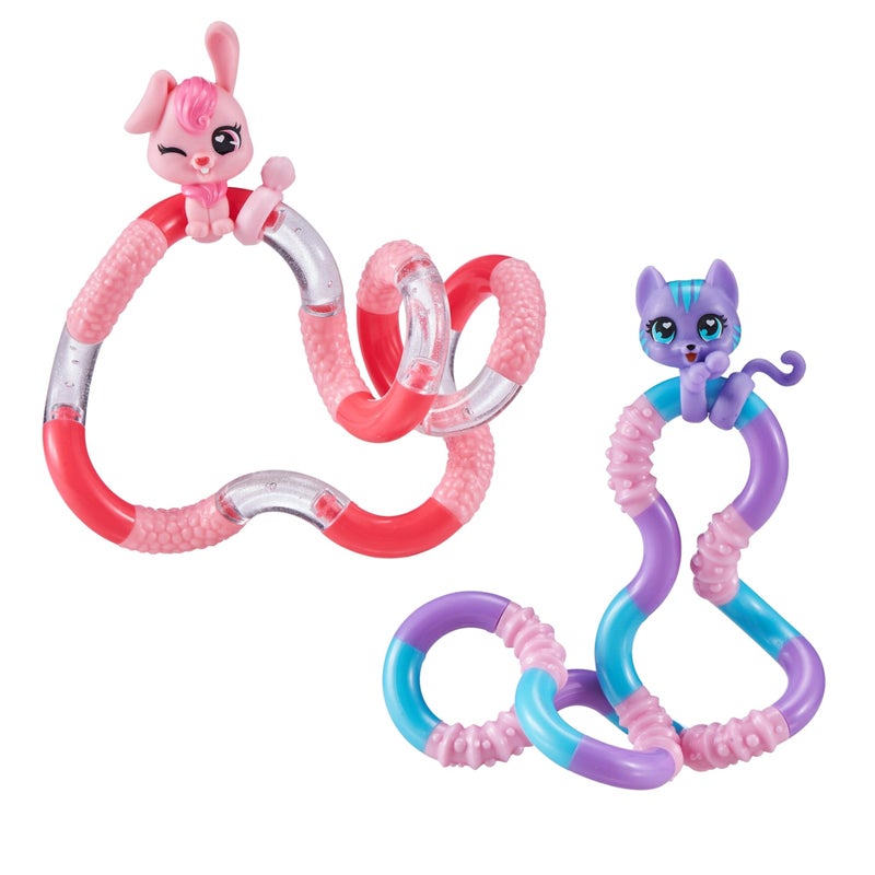 Tangle Jr. Pets 2-Pack Kitty and Bunny - Tangle Fidget Pets Fidget Toys - Fidget Toy Gift - Fidgets for School - Cute fidgets for girls - kitty character fidget and bunny character fidget - Image 1
