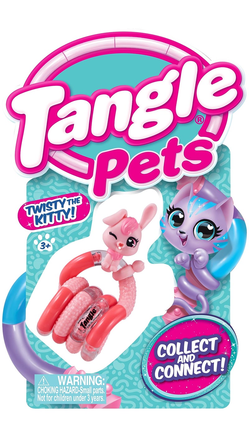 Tangle Jr. Pets 2-Pack Kitty and Bunny - Tangle Fidget Pets Fidget Toys - Fidget Toy Gift - Fidgets for School - Cute fidgets for girls - kitty character fidget and bunny character fidget - Image 4