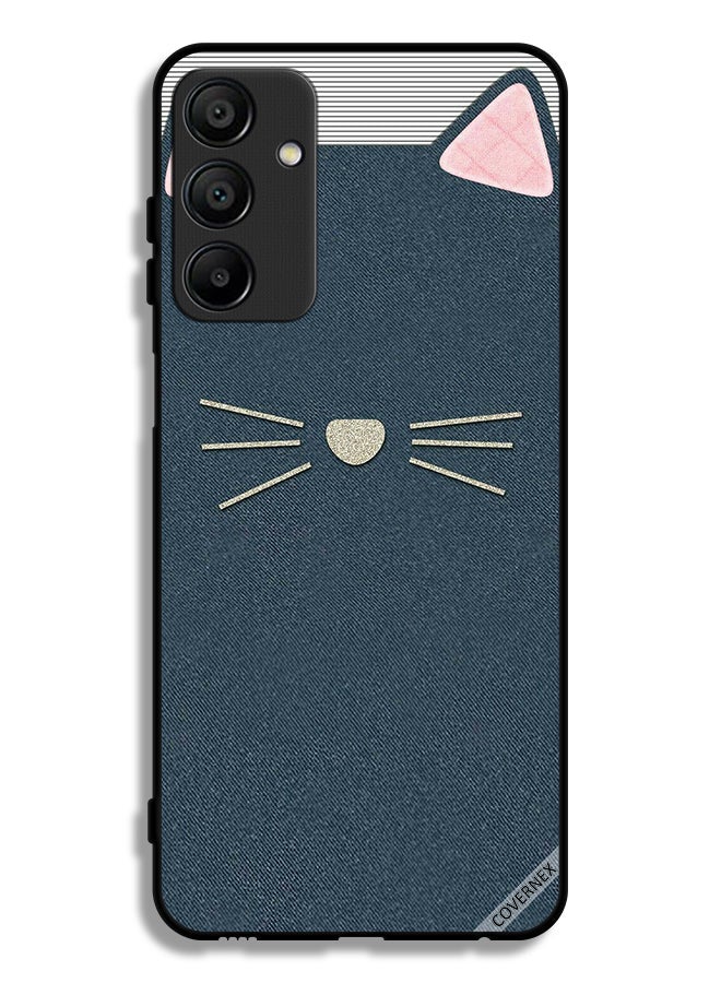Covernex Samsung Galaxy A15 4G Protective Case Cover Cat Art Leather Pattern - Image 1