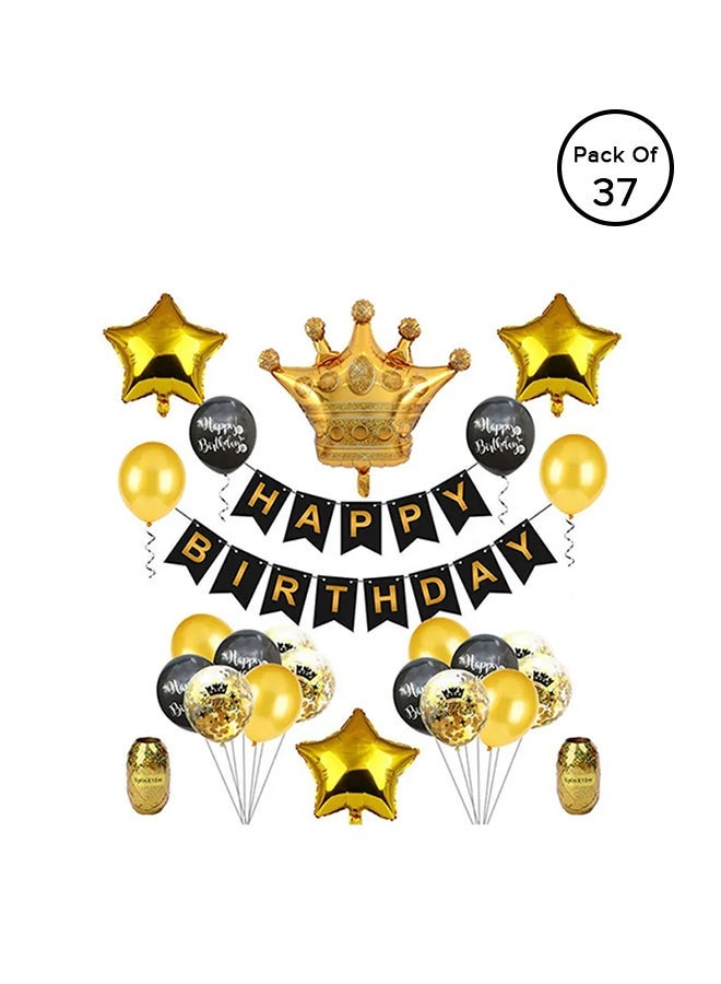 Sharpdo High Quality Decorative Foil Party Balloons With Happy Birthday Banner - Image 1