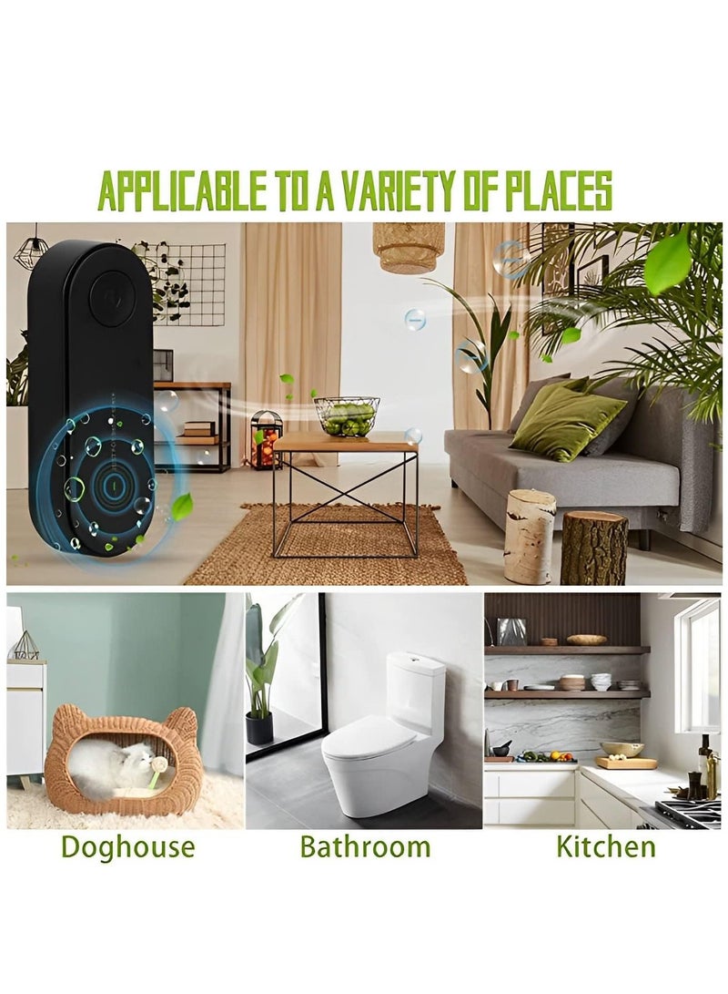 Arabest Plug-in Negative Ion Air Purifier, Mini Portable Air Cleaner, Air Ionizers for Home Bedroom Pets, Bathroom Odor, Pollen, Dust, Pet Dander (Black) - Image 3