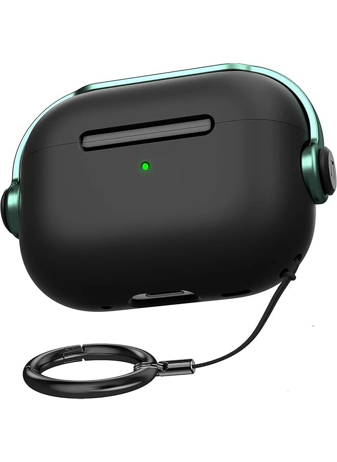 erorex - For Airpods 4 Case Compatible With Airpods 4Th Generation Case 2024 Usb C，Music Creative Headset Earphone Protective Case With Secure Lock & Keychain Green - Image 1