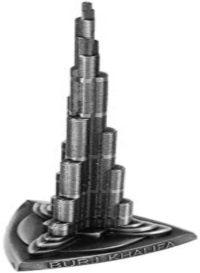 AKDC Realistic Plating Burj Khalifa Tower, Miniature Dubai Tower, For Bedroom Home - Image 4