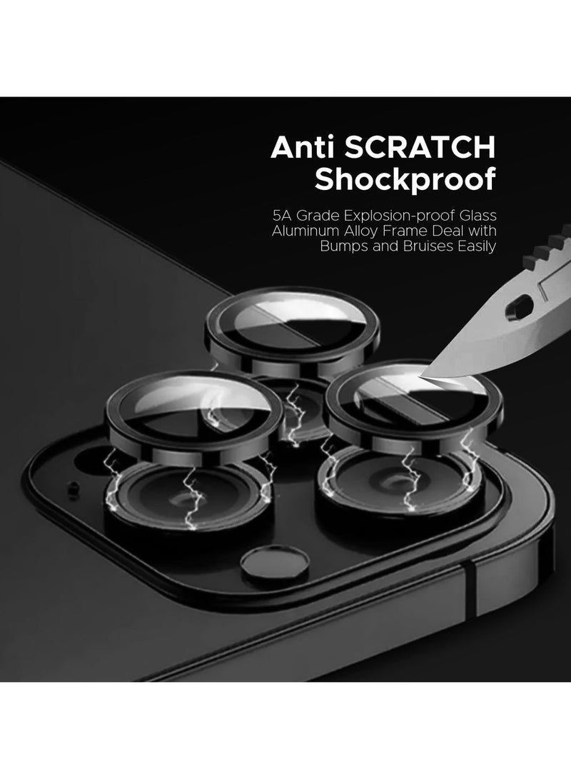 ليمتليس واقي عدسة الكاميرا iPhone 15 Pro Max iPhone 15 Pro مع ملحقات واقي الشاشة من الزجاج المقوى، مقاوم للخدش، سهل التركيب (أزرق داكن، iPhone 15 Pro/15 Pro Max) - Image 2