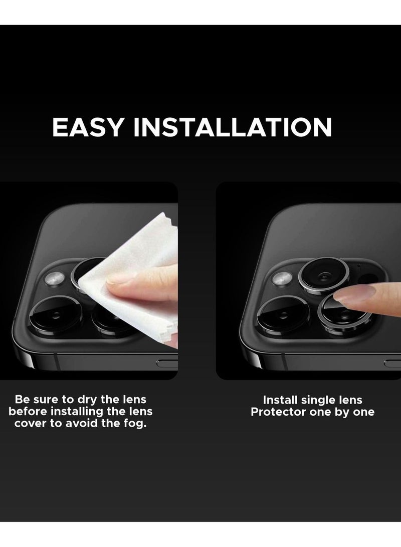 ليمتليس واقي عدسة الكاميرا iPhone 15 Pro Max iPhone 15 Pro مع ملحقات واقي الشاشة من الزجاج المقوى، مقاوم للخدش، سهل التركيب (أزرق داكن، iPhone 15 Pro/15 Pro Max) - Image 5