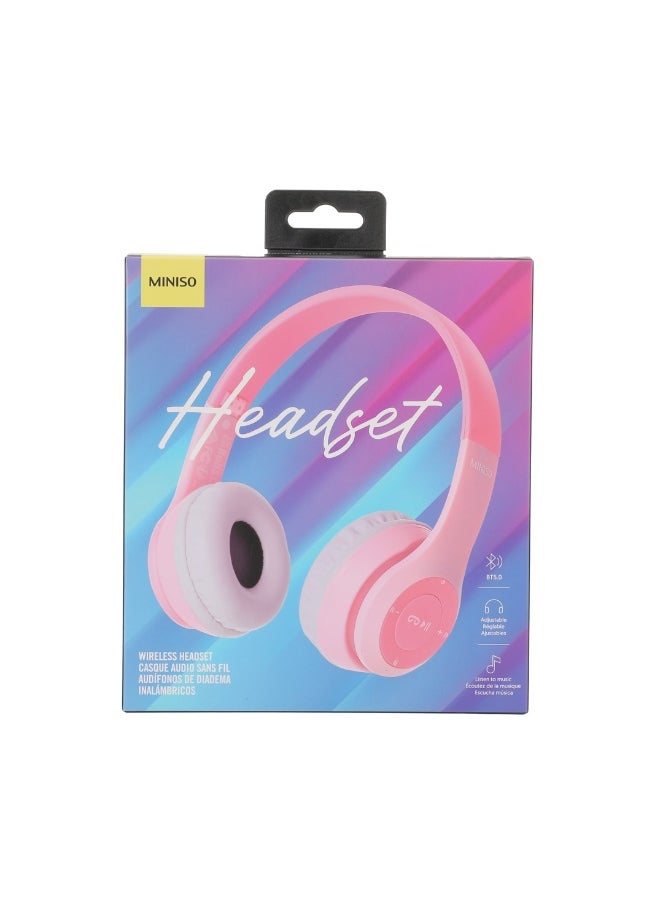 Miniso Macaron Fantasy Wireless Headset  Model: BF001(Pink) 