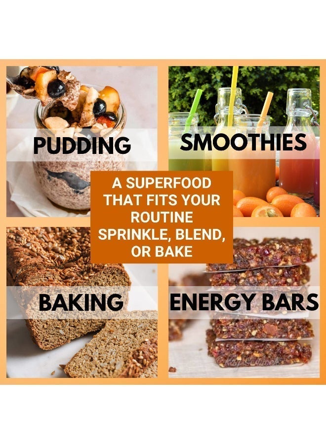 BLISS OF EARTH Raw Flax Seeds 600 g | Omega-3 Rich Superfood • High-Protein • Healthy and helps with Weight-Loss - Image 3