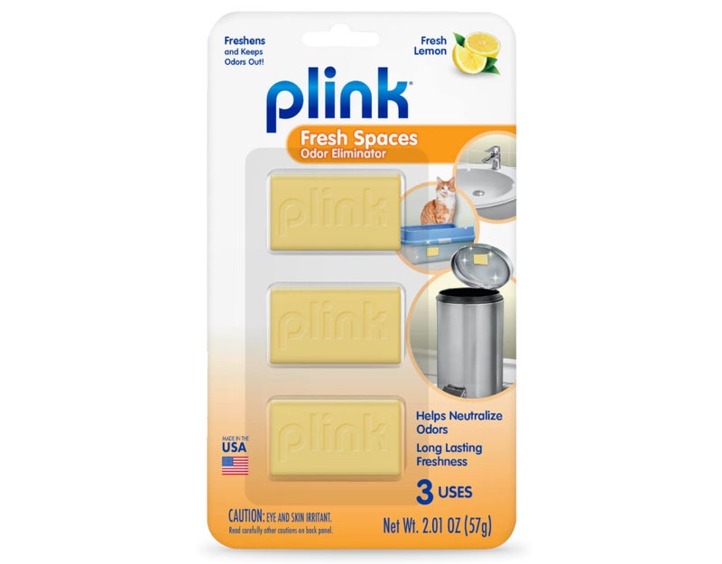 Plink Fresh Spaces Garbage Odor Eliminators, Fresh Lemon Scent 6-Count - Image 2