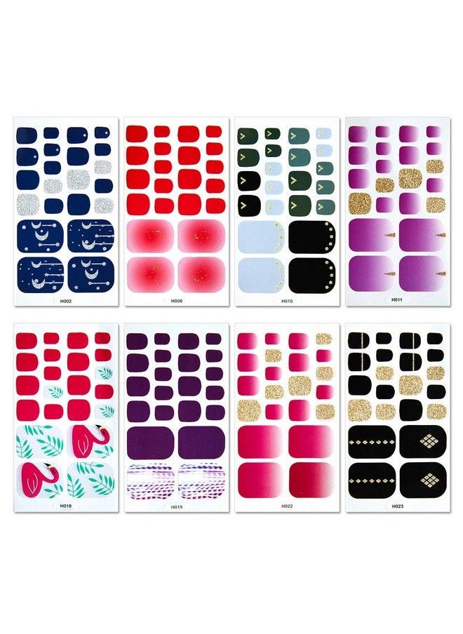 DANNEASY - 20 Sheets Toe Nail Stickers Full Nail Wraps Self Adhesive Toenail Polish Strips Toes Nail Stickers Toenail Stickers Polish Manicure Sticker With Nail File Cuticle Stick - Image 1